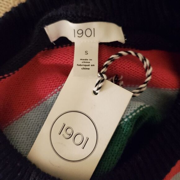 1901 Side Button Striped Sweater sz  Small - Picture 12 of 13